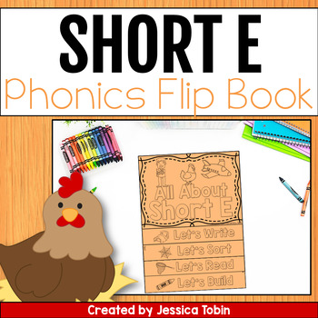 Preview of Short E Flip Book - Short Vowel Sounds, Short Vowel Sort, Short Vowels Practice
