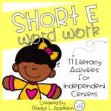 Short E Phonics Word Work Activities