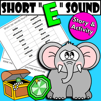 Preview of Phonics Short E Sound Worksheet and Activity Book - Alphabet Letter Practice