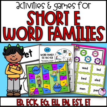 Preview of Word Families | Short E | Word Family Sort | Phonics Games | Digital
