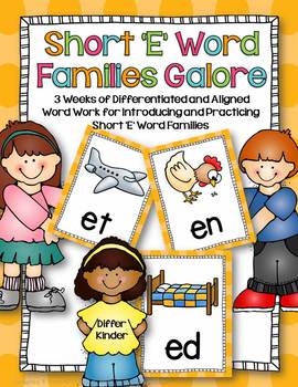 Preview of Short 'E' Word Family - Phonics Activities - Big Bundle