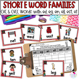 Short E Word Families with CVC CVCC Words Write the Room P