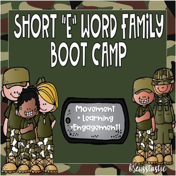 Preview of Short "E" Word Family Boot Camp