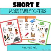 Short E Word Family Posters