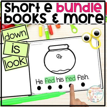 Preview of Short E Word Family Readers (-et, -ed, -en, -ell) - Sight Word Cards, Word Work