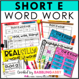 Short Vowel E Worksheets and Word Work Activities for Literacy Centers