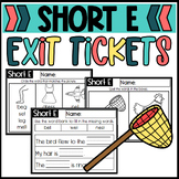 Short E Words Exit Slips Exit Tickets Assessment Quick Check