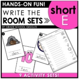 Short E Write The Room, Short Vowel Review Worksheets, Ind