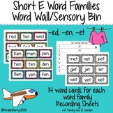 Short E (ed, en, et) Family Word Work / Sensory Bin