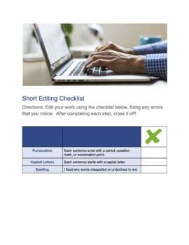 Preview of Short Editing Checklist