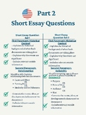 Short Essay Question (SEQ Checklist- NYS US History and Go