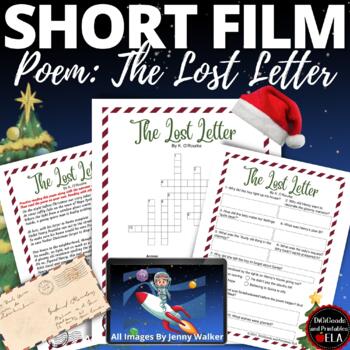 Preview of Short Film Christmas Poem The Lost Letter ELA Activities Literary Devices