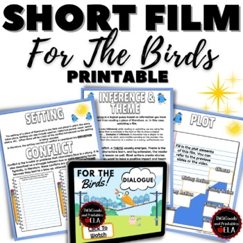 Preview of Short Films Character Inference Theme For The Birds Literary Elements & Devices