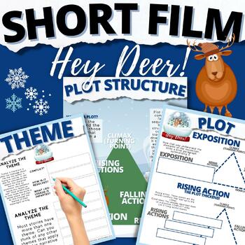 Preview of Pixar-like Shorts: Films For Christmas/Winter Activities Literary Elements Theme
