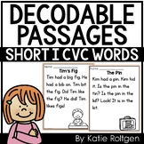 Short I CVC Decodable Passages for Kindergarten - Science 