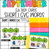 Short I CVC Decode & Read Task Card Activity September Centers