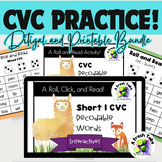 Short I CVC Digital + Printable Roll, Click, & Read Words/