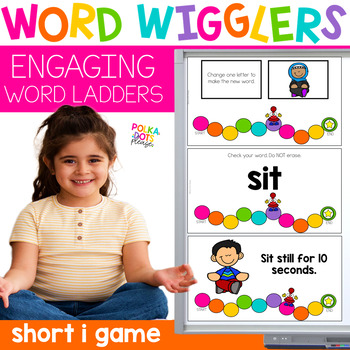 Preview of Short I Movement Game | CVC Word Ladders | Word Wigglers