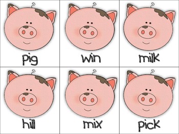 Short I Sort Station with Pigs by Jessica Hursh - The Teacher Talk