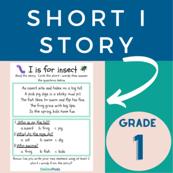 Preview of Short I Story | Printable Literacy Activity