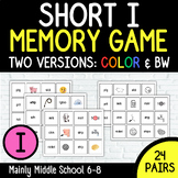 Short I Vowel Memory Match Game