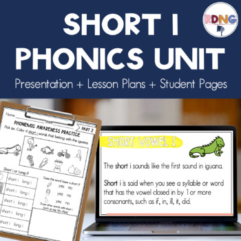 Preview of Short I Vowel Sound Phonics Unit Lesson Plans and Activities