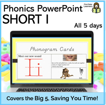 Preview of Short I Vowel words (CVC) 5Day Phonics Phonemic Awareness Digital PowerPoint 