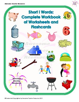 Preview of Short I Words: Complete Workbook for Worksheets and Flashcards