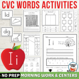 Short i Sound Worksheets, CVC Vowel & Consonant Activities