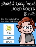 Short & Long Vowel BUNDLE: Word Sort Cards for Pocket Char