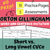 Short Long Vowel CVCe Mixed Review Dictation Orton Gilling
