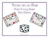 Short & Long Vowel Three-in-a-Row Dice Games - Vowel Revie