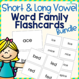 Short & Long Vowel Word Family Flashcard Bundle - 3 Sizes 