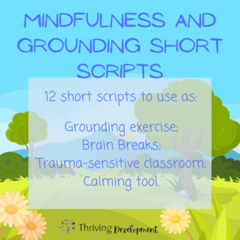 Preview of Short Mindfulness & Grounding Scripts: 12 Anxiety| Anger| Trauma|Calming Tool