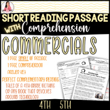 Short Nonfiction Reading Passage with Comprehension, Comme