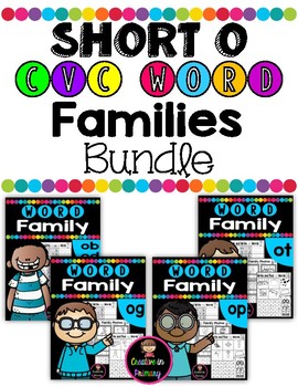 Preview of Short O CVC Word Families Worksheets