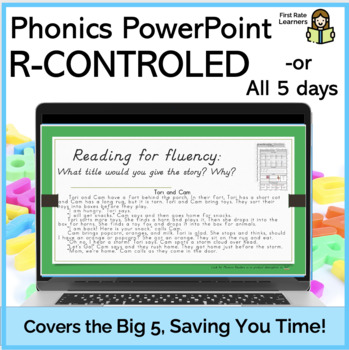Preview of Short O CVC vs OR r-control 5Days Phonics Phonemic Awareness Digital PowerPoint 