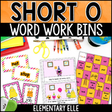 Short O Differentiated Word Work Bins