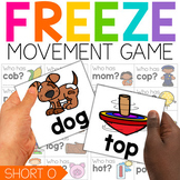 Short O Activities | FREEZE Game | CVC Words Worksheets | 