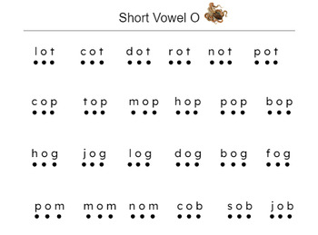 Preview of Short O: Sentence Strips & Cards