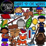 Short O Vowel Clipart CVC {Creative Clips Digital Clipart}