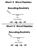 Short Vowel O Word Families - Decoding Mini Booklets