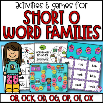 Preview of CVC Word Families | Short O | Word Family Sort | Phonics Games | Digital