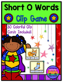 SHORT O Words Clip Game - Worksheets and EASEL Activities