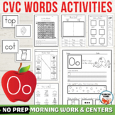 Short O Sound Worksheets, CVC Vowel & Consonant Activities