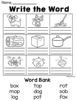 Short O Worksheets and Activities NO PREP! Short Vowel Worksheets