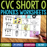 Short O CVC Words Worksheets & Activities - Word Families 