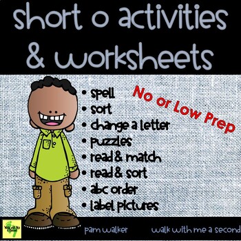 Preview of Short O Worksheets and Activities