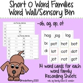 Short O (ob, og, op, ot) Family Word Work / Sensory Bin