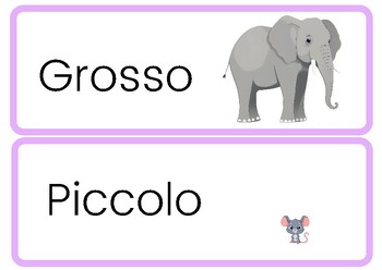 Preview of Short-OCV Flashcards with Images and Words (Italian)